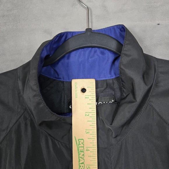 Vintage FootJoy dryjoys jacket Mens XL Black blue Windbreaker Full Zip lined - Picture 8 of 13